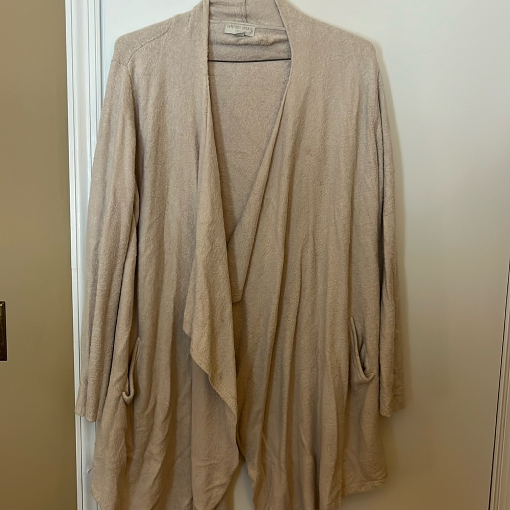 Barefoot dreams beige light wrap sweater